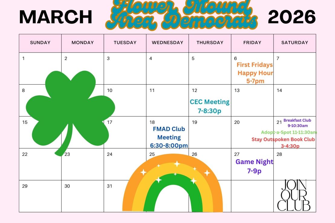 FMAD March Club Calendar&nbsp;2026