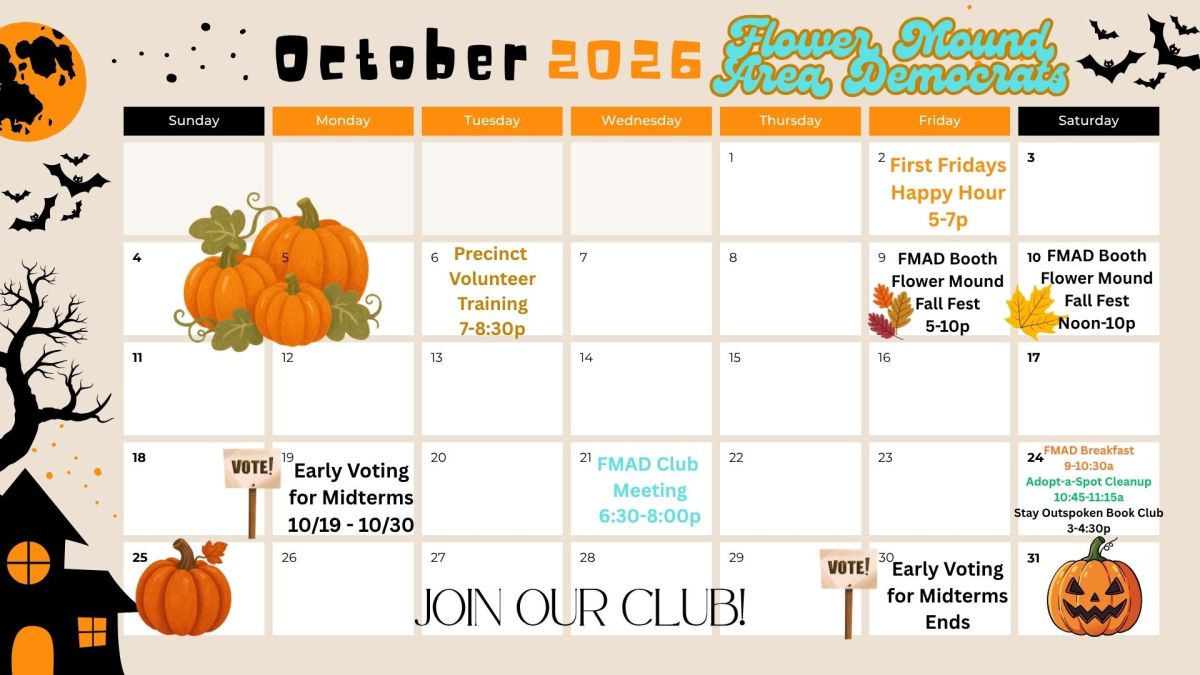 FMAD Club Events — October&nbsp;2026